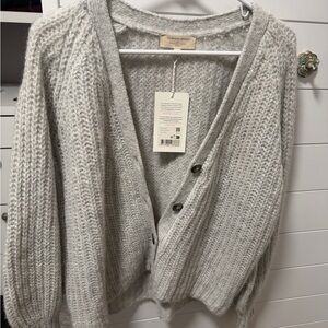 Sezane Light Gray Women's Cardigan